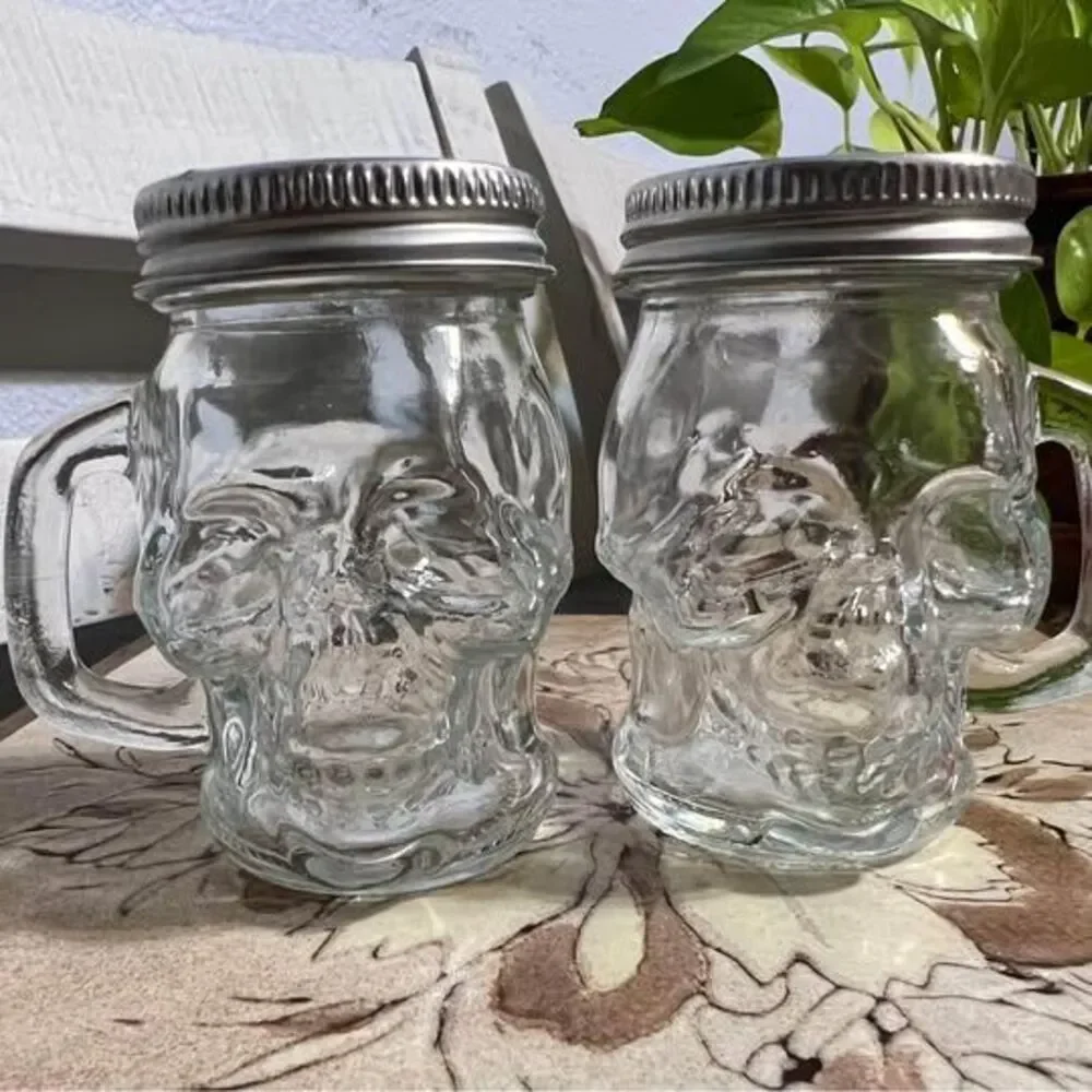 Skull Salt And Pepper Glass Shakers